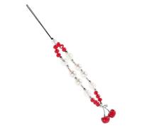 Correa para Teléfono Dije de Cereza Diseño Kawaii Pulsera para Cámara | Material Plástico y Acrílico Resistente, Uso para Fotografía Callejera y Trabajo, Compatible Bolsos y Smartphones
