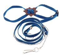 Correa para Tortugas Mascota Exterior, Ajustable, Ligera, Azul de Cuero | Previene Pérdidas, Transpirable, Lazo para Dedo, Uso al Aire Libre, para Tortuga y Tortugo