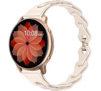 Correa para TUYOMA Smartwatch-22mm Cinturón de Silicona Elástica con Liberación Rápida, Correa Hueca Transpirable y Suave,Compatible con Reloj Inteligente TUYOMA LW36 Smartwatch-1.32" (Blanco)