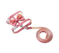 Correa Perro Arnés Personalizado para Mascotas Collar con Corbatín Correa Bolsa para Caca Juego De Tracción Funcional para Perros Collar Personalizado Correa Perro Suave(Rot,19-28cm)