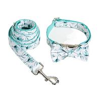 Correa Perro Correa De Collar De Perro Con Patrón De Hojas Para Perros Pequeños, Collar De Mascota Con Grabado Personalizado, Conjunto De Correa De Perro Con Estampado Duradero Correa Perro Suave(56-6