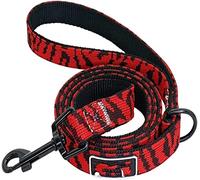 Correa Perro Correr Bulldog Cachorro Perro Correa Nylon Cuerda De Entrenamiento Mascota Caminar Plomo Gato Arnés Collar 4 Pies Antideslizantes Reforzada(Rot,100)