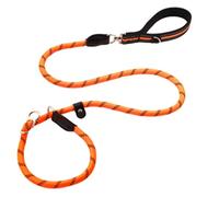 Correa Perro Correr Cadena P Reflectante Collar Deslizante Grande Mascota Caminar Plomo Perro Escalada Cuerda Cómoda Antideslizantes Reforzada(Oranje,10mmX150cm)