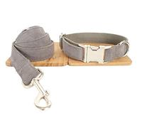 Correa Perro Correr Collar de Perro Correa clásico Ajustable Personalizado Durable Suave Pajarita Mascota Regalo Antideslizantes Reforzada(23-30cm)
