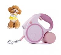 Correa Perro Extensible 5 Metros para Perros, Correas Extensibles Pensativo con Linterna, Correa Retráctil Perros para Adiestramiento y Paseo, Correa Flexible Larga, Bloqueo Seguro y Sin Enredos