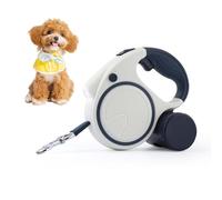 Correa Perro Extensible 5 Metros para Perros, Correas Extensibles Pensativo con Linterna, Correa Retráctil Perros para Adiestramiento y Paseo, Correa Flexible Larga, Bloqueo Seguro y Sin Enredos