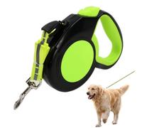 Correa Perro Extensible, 8m Correa Retráctil con Bandas Reflectantes, 360° Anti-Enredo, Botón de Bloqueo Rápido, Cinta Flexible para Adiestramiento y Paseo
