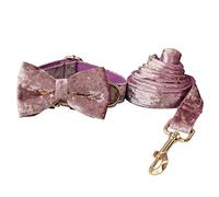 Correa Perro Juego De Correas para Perros Collar Cómodo Suministros para Mascotas Collar Suave para Perros Correa Ajustable para Mascotas Correa Perro Suave(27-41cm)
