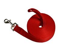 Correa Perros Larga, 5M Correa para Perros Adiestramiento, Cuerda para Perros, Correa Resistente Fuerte para Mascota Camping Paseo Entrenamiento Roja