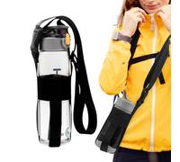 Correa portabotellas de agua, funda para botellas de agua, portátil, con correa ajustable para el hombro, maletín de almacenamiento para copas de acero inoxidable, deportes, bebidas energéticas