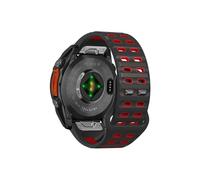 Correa Quic kFit de 26mm 22mm compatible con Garmin Fenix 8 E 7 7X Epix Pro 6 6x 5 5X Plus/MARQ/D2 G1/965 955/Enduro 3, pulsera con correa de silicona(Black Red,Quic kFit 22mm)