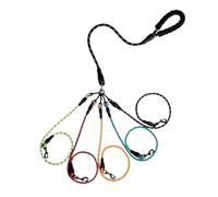 Correa Reflectante de Nailon for Perros múltiples, 1 Uds., con 3 Clips Desmontables, Correa Ajustable sin enredos for Caminar de 2 a 3 Perros(Green for 3dogs)