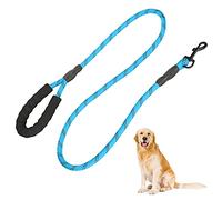 Correa Reflectante Resistente para Perros, Cuerda de Remolque de Nailon 152cm/59,8 pul Correa Entrenamiento Redonda Reflectante para Perros medianos y Grandes Que Caminan o corren (Azul)