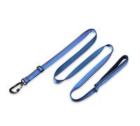 Correa Reflectante Segura de Hyhug Pets 3M - Correa de Nailon de Tejido Jacquard Resistente y Moderno para Perros Grandes medianos Que Caminan de Uso Diario. (Correa de 180cm, Azul clásico)