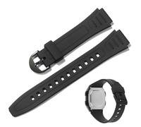 Correa Reloj 18mm Compatible con Casio F-91W W-800H W-800H-1AV W-800H-1BV W-800HG-9AV W-800HM-2AV W-800HM-3AV Correa Recambio de Resina para Hombre Mujer, Negro