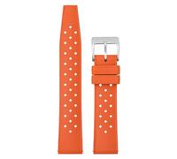 Correa Reloj Goma FKM 20/22mm, Correa de Reloj Tropical Suave Resistente Agua Respirable con Liberación Rápida con 2 Presillas de Fijación, Correas de Reloj de Buceo de Repuesto para Hombres Mujeres
