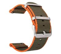 Correa reloj hombre Correa reloj Loop, Correa de nailon de 20mm y 22mm, pulsera transpirable de tela, pulsera de liberación rápida, pulsera de repuesto Universal, correa de reloj de nailon(Army Green