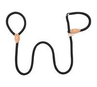 Correa resistente y resistente a la intemperie para perros de todos los tamaños, correa de perro de fácil colocación y collar en uno, 150 cm, con tope de tracción integrado (negro)