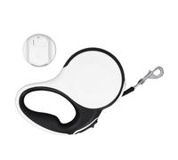 Correa Retráctil con Correa para Perros, Correa de Mascota de Manejo de Agarre Cómodo con Luz para Caminar Al Aire Libre Diferentes Entornos de Caminata 5m (White)
