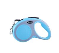 Correa retráctil de 5 m para perro, correa antienredos, resistente para perros pequeños y medianos, mango ergonómico y diseño de huellas (multicolor) (5 m, azul)