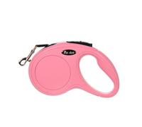 Correa retráctil de nailon duradero para pasear perros, correa extensible automática para perros, correa para mascotas, perros grandes (rosa, M)