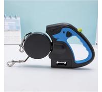 Correa retráctil doble para perro para 2 perros con giro de 360 grados, tecnología sin enredos 360, linterna LED, soporte para bolsas de excrementos, correas reflectantes para seguridad, bloqueo doble