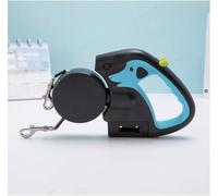 Correa retráctil doble para perro para 2 perros con giro de 360 grados, tecnología sin enredos 360, linterna LED, soporte para bolsas de excrementos, correas reflectantes para mayor seguridad, bloqueo