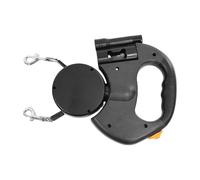 Correa Retráctil para Mascotas - Correa Doble Perros De 20x19 Cm, Cuerda De Nylon Abs, Diseño Fuerte Sin Enredos | De Perro con Linterna Y Mango Cómodo para Caminar, Dos Perros Que Entrena