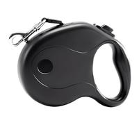 Correa retráctil para perro, automática con fácil bloqueo, control con una sola mano, portátil para caminar y entrenar, color negro clásico