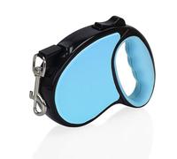 Correa retráctil para perro, correa retráctil de 16 pies, con mango antideslizante, cinta de nailon resistente que no se enreda, freno con una sola mano, pausa, bloqueo, adecuada para perros pequeños