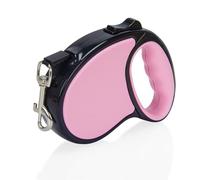 Correa retráctil para perro, correa retráctil de 16 pies, con mango antideslizante, cinta de nailon resistente que no se enreda, freno con una sola mano, pausa, bloqueo, adecuada para perros pequeños