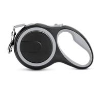 Correa retráctil para perro de 10 pies, correa resistente para perros de hasta 22 libras, cinta de nailon fuerte que no se enreda, freno con una sola mano, pausa, bloqueo, perfecta para perros