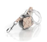 Correa retráctil para perro de 16 pies sin enredos con freno con una sola mano, cinta de nailon resistente y carcasa transparente para perros pequeños y medianos de hasta 44 libras