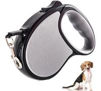 Correa retráctil para perro de 5 m pesada, correa de bloqueo automático de 360° sin enredos con mango ergonómico antideslizante y clic de entrenamiento para perros pequeños y medianos (correa de