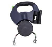 Correa Retráctil para Perro Doble, Cuerda de Nailon Elástica Fuerte de Doble Cabeza, Correas para Caminar para Perros, Caminar, Correr, Senderismo, Trotar (Blue)