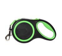 Correa retráctil para perros, 5 m/8 m, ajustable para perros pequeños/grandes, paseos, excursiones y bulldog francés (verde, 5 m - 50 kg)