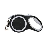 Correa retráctil para perros, 5 m/8 m, ajustable para perros pequeños/grandes, paseos, excursiones y bulldog francés (gris, 5 m - 50 kg)