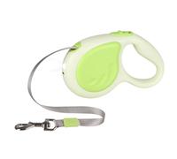 Correa retráctil para Perros con luz LED, Correa de Nailon de 5 m con Gancho Giratorio de 360° y botón de Freno, para Perros pequeños y Gatos de hasta 30 kg.