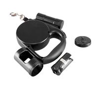 Correa retráctil para perros con soporte para bolsas | 4,9 m automática telescópica para mascotas con soporte para bolsas | correa para pasear con perro | para pasear y entrenar