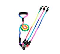 Correa retráctil para Perros, Correa de Nailon for Varios Perros Desmontable for Mascotas Mango Espuma 1 Correa for 2, 3 o 4 for(Three Dog Leash)