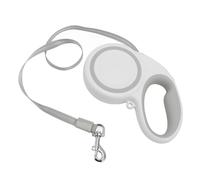 Correa Retráctil para Perros de 16.4 Pies, Correa para Caminar para Perros, Ergonómico, Cinta de Nailon Reflectante con un Botón de Rotura y Bloqueo para Perros Pequeños y (Gris