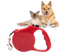 Correa Retráctil para Perros de 3 Metros Diseño Ergonómico | Bloqueo Dedo, Plástico Rojo, para Cachorros hasta 8kg y Perros, Uso Diario para Paseo