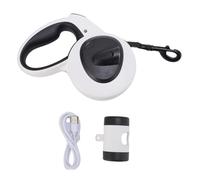 Correa Retráctil para Perros de 5m, Nylon Resistente, Mango Ergonómico, Banda Reflectante con Luz LED - Seguridad Nocturna, Freno Rápido, Ideal para Perros Grandes (Ellos)