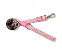 MAX & Molly - Correa clásica para Perro, Correa Acolchada de Neopreno de 4 pies, Impermeable y Lavable a máquina, Correa para Perros medianos, Rosa Retro, M