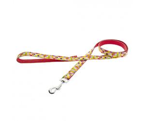 Correa rosa con patrón colorido para perros - Ferribiella - Mediciones: 120 cm/15 mm