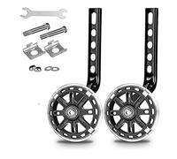 Correa Ruedas de Entrenamiento de Bicicleta para NiñOs Estabilizador Ajustable de Bicicleta, Adecuado para Bicicletas para NiñOs de 12 14 16 18 20 Pulgadas - Negro