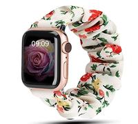 Correa Scrunchie Compatible con Apple Watch Band 49mm 45mm 41mm 44mm 40mm 42mm 38mm Pulsera elástica de nailon para mujer para iwatch Ultra Series 8 7 6 SE 5 4 3 2 1