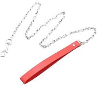 Correa sexy de piel sintética roja para parejas, correa gótica punk, correa de cadena para perros pequeños, correas estándar para perros
