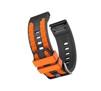 Correa silicona 22 26mm for Garmin Quatix 8/Fenix8/Tactix 47/51mm 7 7X 6 6X Pro Forerunner 970 965 Enduro 3 2 correa repuesto(Black orange,26mm Fenix 8 51mm)