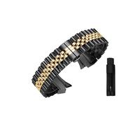 Correa sin huecos for samsung galaxy watch 5 pro, 45mm, 4, 5, 6, 44mm, 40mm, 4 classic, 46mm, 47mm, correa de acero inoxidable sin huecos (Color : Black gold tool, Size : For Galaxy watch 4 44mm)